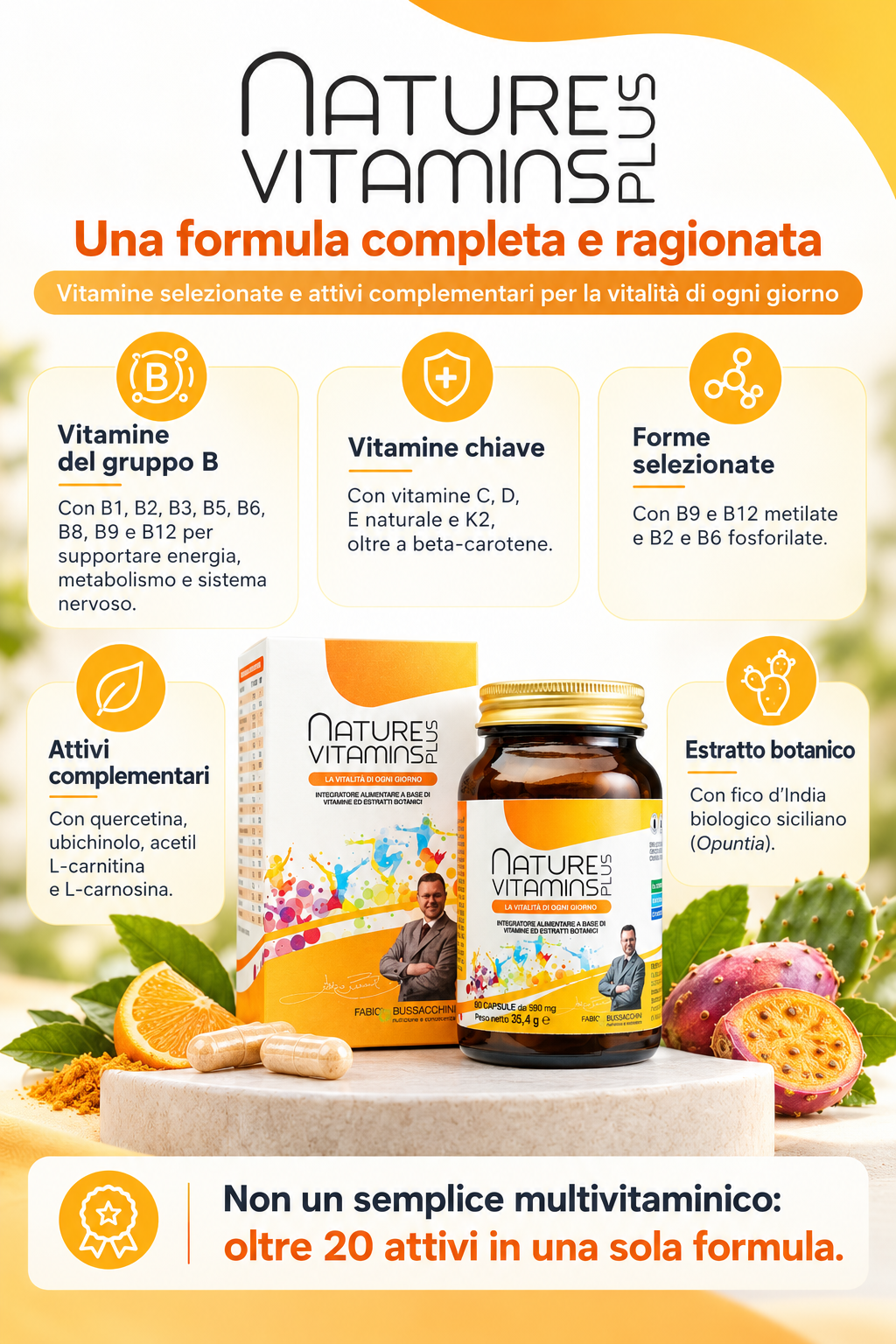 Nature Vitamins Plus - Vitamine per Difese e Vitalità
