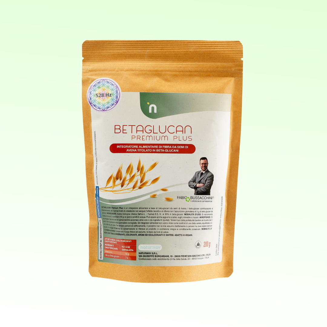 Betaglucan Premium Plus - Fibre Solubili da Avena per il Sostegno di Colesterolo e Glicemia