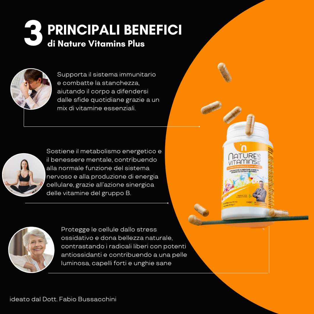 Nature Vitamins Plus - Vitamine per Difese e Vitalità