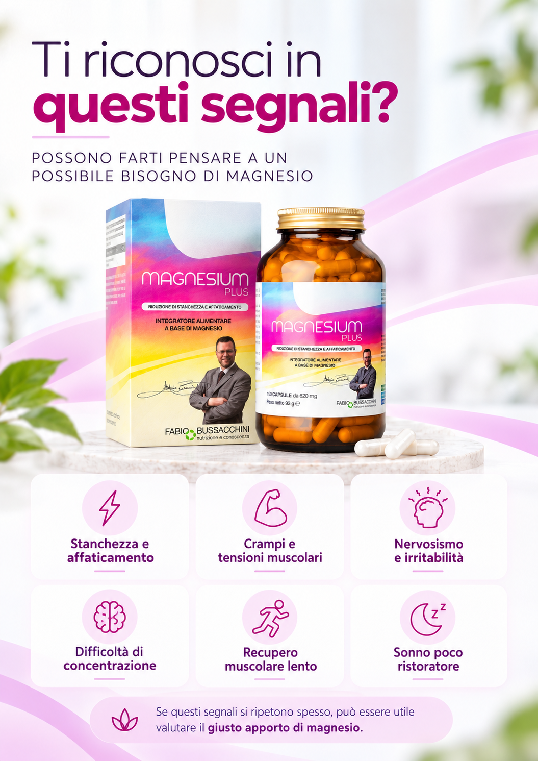 Magnesium Plus - Magnesio Per Stanchezza e Supporto Muscolare