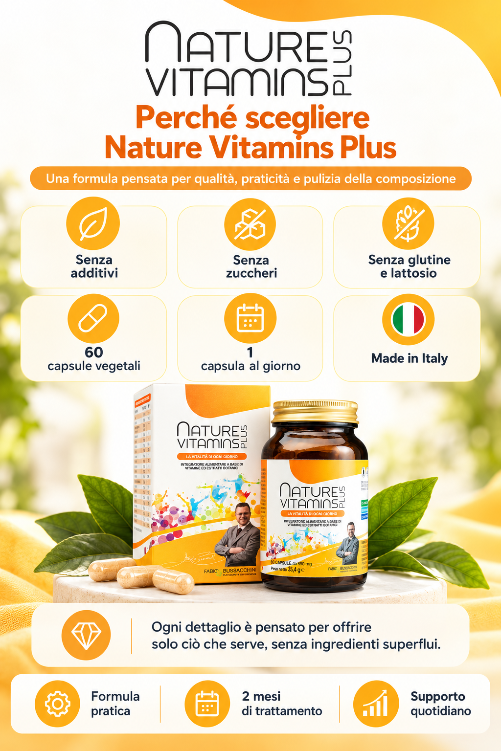 Nature Vitamins Plus - Vitamine per Difese e Vitalità