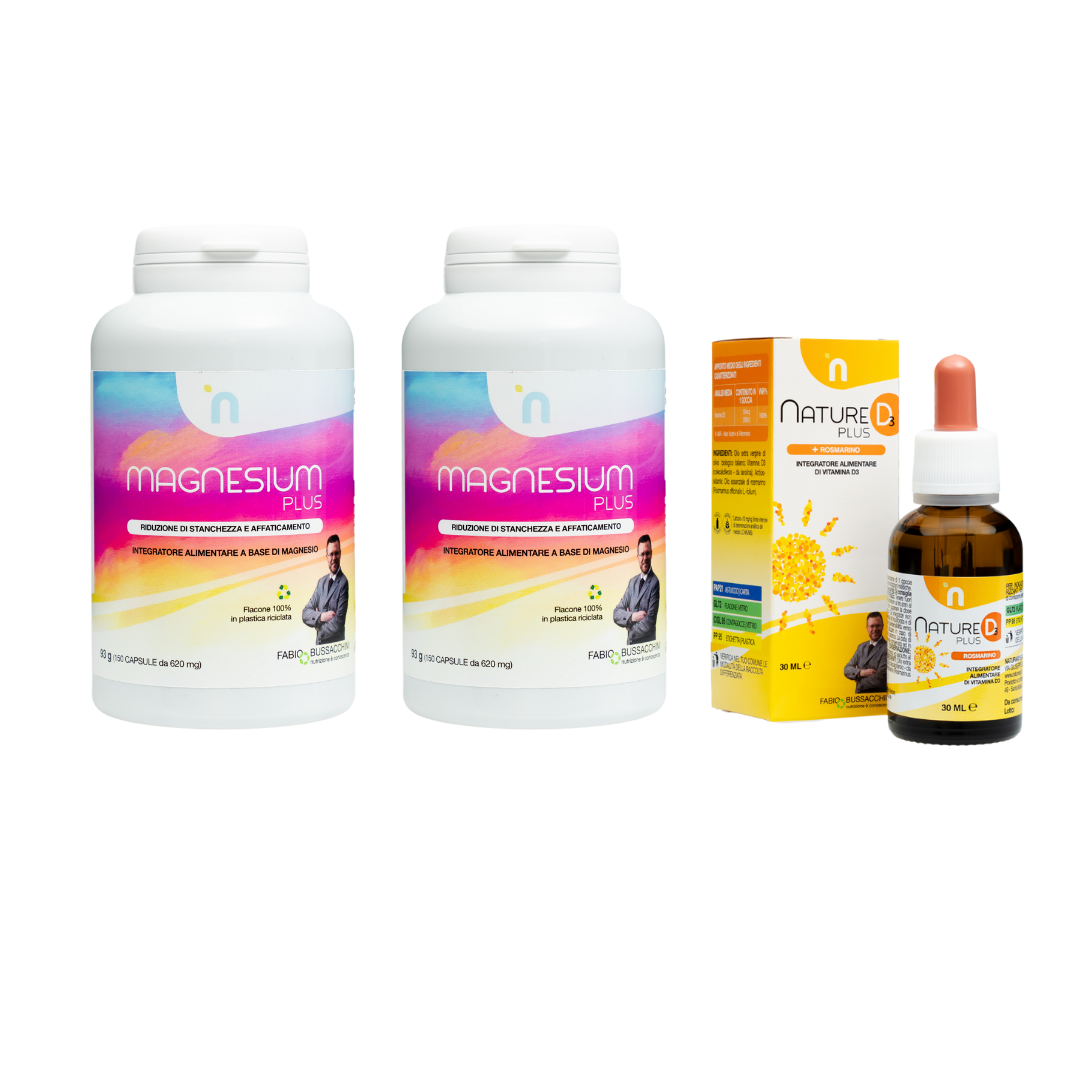 Kit 2 Magnesio al -20% + Vitamina d3 IN REGALO