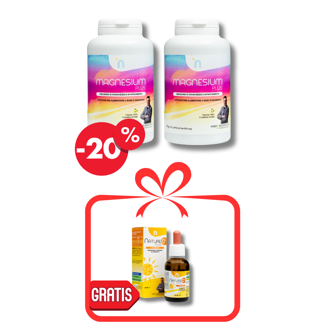 Kit 2 Magnesio al -20% + Vitamina d3 IN REGALO