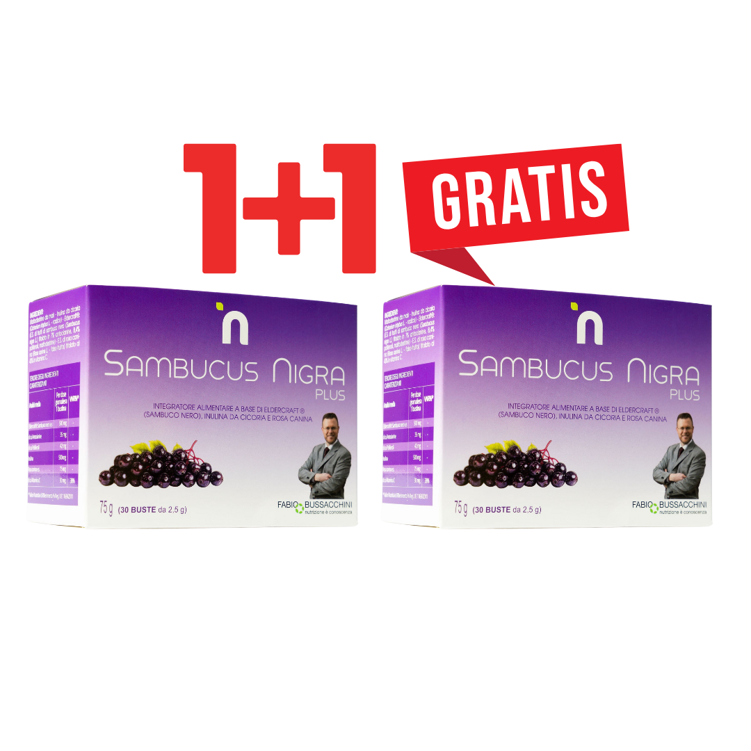 Kit 2 Sambucus Nigra Plus 1+1 - Benessere delle Vie Respiratorie  e Difese Immunitarie