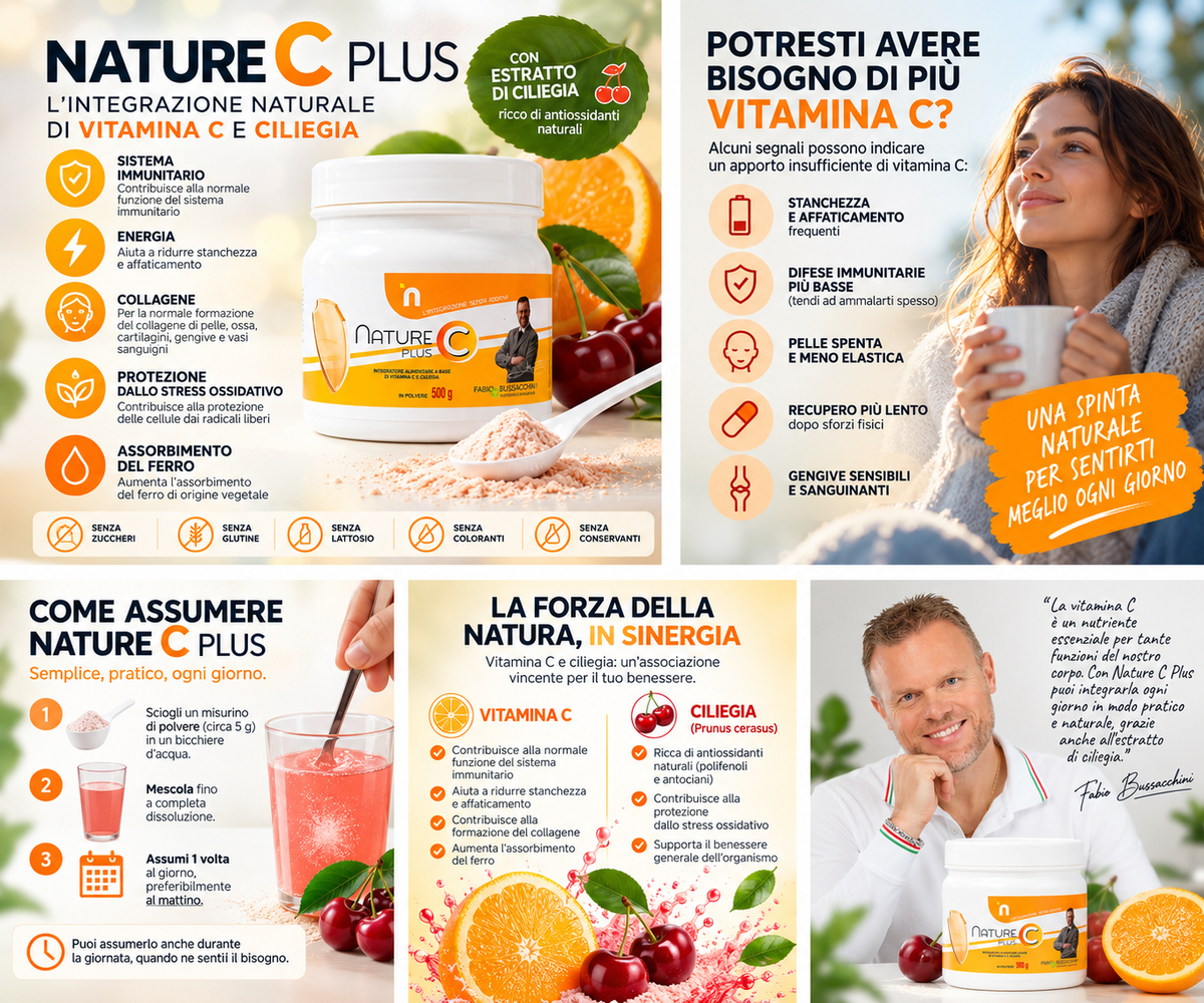 Nature C Plus - Vitamina C stabile 24h con CherryCraft®